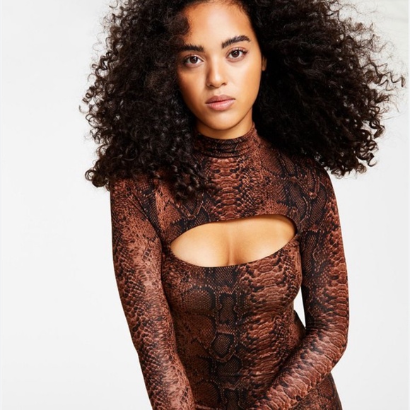 🔴REDUCED‼️ 🎉HP‼️ ♨️NWT - Bar III Python Print Bodycon - Size XS✨✨✨ - Picture 3 of 4